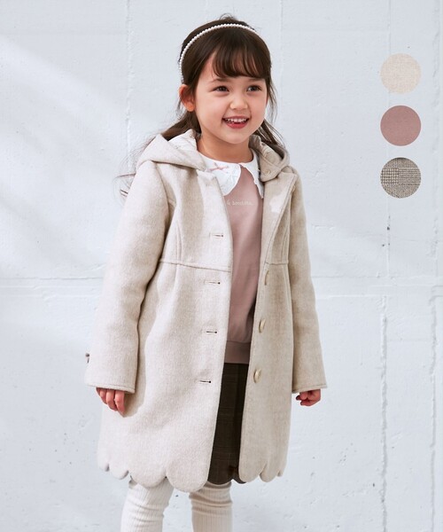 ANY（エニィ）の「ウールライクコート（その他アウター・キッズ・ピンク系/ベージュ系/ブラック系3・120/130/110）」の3枚目の写真