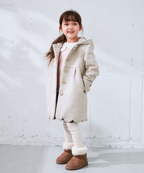 ANY（エニィ）の「ウールライクコート（その他アウター・キッズ・ピンク系/ベージュ系/ブラック系3・120/130/110）」の6枚目の写真