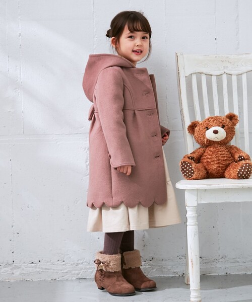 ANY（エニィ）の「ウールライクコート（その他アウター・キッズ・ピンク系/ベージュ系/ブラック系3・120/130/110）」の7枚目の写真