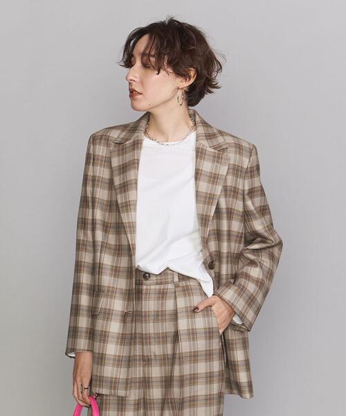 BEAUTY&YOUTH UNITED ARROWS（ビューティーアンドユースユナイテッドアローズ）の「BY ツイルテーラード ジャケット（テーラードジャケット・レディース・ベージュ/グレー/オリーブ・S/M）」の7枚目の写真