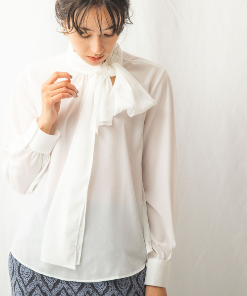 【極美品24200円】ナラカミーチェ♦️秋冬✨シャドードットサイドボウタイ NARACAMICIE（ナラカミーチェ）の「シャドードットサイド