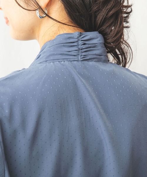 【極美品24200円】ナラカミーチェ♦️シャドードットサイドボウタイブラウス NARACAMICIE（ナラカミーチェ）の「シャドードットサイドボウタイ