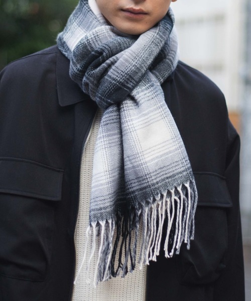 WEGO（ウィゴー）の「WEGO/【男女兼用】大判ストール（マフラー・レディース・オフホワイト/ライトピンク/グレー/その他3/グリーン/ブラック/ライトベージュ/ホワイト/ネイビー/レッド/その他2/その他1/ライトブラウン/ブラウン/その他4/イエロー/ブラウン系その他・FREE）」の14枚目の写真