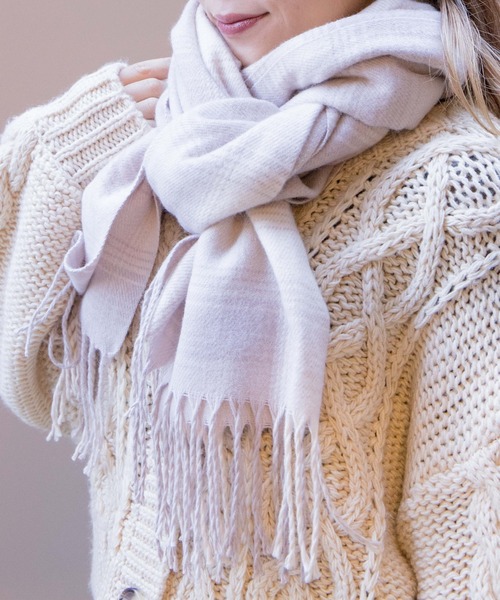 WEGO（ウィゴー）の「WEGO/【男女兼用】大判ストール（マフラー・レディース・オフホワイト/ライトピンク/グレー/その他3/グリーン/ブラック/ライトベージュ/ホワイト/ネイビー/レッド/その他2/その他1/ライトブラウン/ブラウン/その他4/イエロー/ブラウン系その他・FREE）」の15枚目の写真