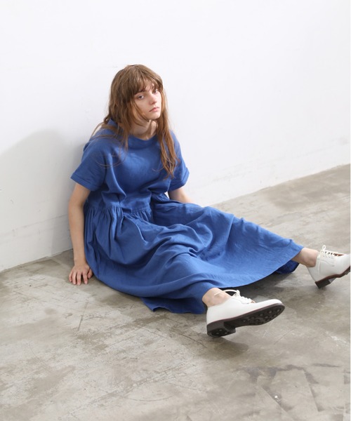 Kelen(ケレン)の「「KELEN/ ケレン」ボートネックリネンワンピース"MISSY LINEN"(ワンピース・レディース・ブラック/レッド/ブルー/グリーン・S/M)」の16枚目の写真
