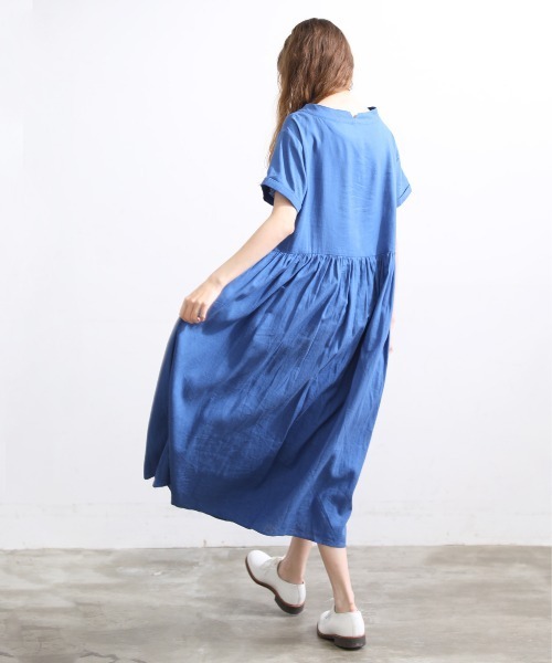 Kelen(ケレン)の「「KELEN/ ケレン」ボートネックリネンワンピース"MISSY LINEN"(ワンピース・レディース・ブラック/レッド/ブルー/グリーン・S/M)」の18枚目の写真