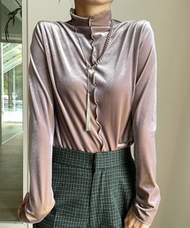 Ameri | UND 2WAY CHAMBRAY VELOUR TOP(Tシャツ/カットソー)