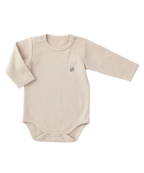 DADWAY(ダッドウェイ)の「ワッフルボディ(ロンパース・キッズ・ベージュ/グレー/オフホワイト・90cm/80cm/70cm)」の3枚目の写真
