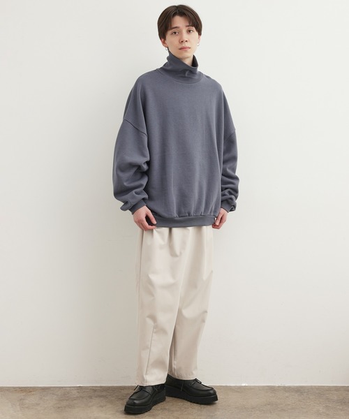 JUNRED（ジュンレッド）の「タートルネックスウェット（スウェット・メンズ・ホワイト/チャコールグレー/ブルー・S/M/L）」の10枚目の写真