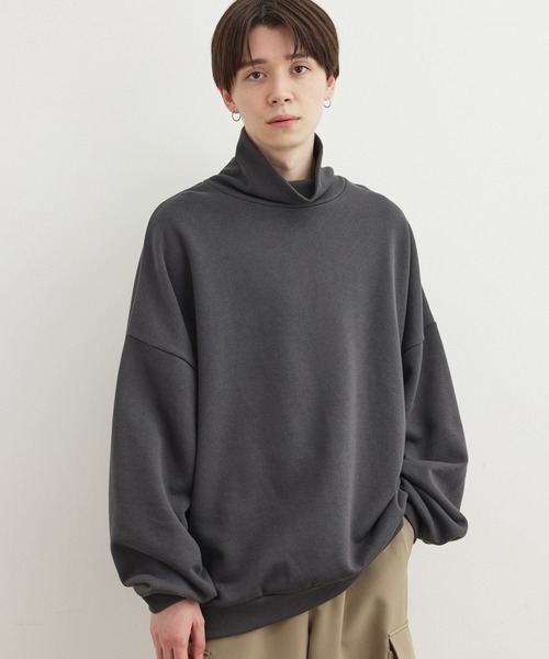 JUNRED（ジュンレッド）の「タートルネックスウェット（スウェット・メンズ・ホワイト/チャコールグレー/ブルー・S/M/L）」の12枚目の写真