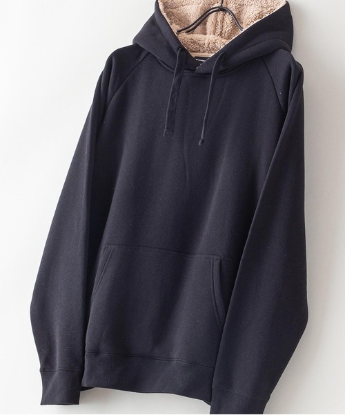 JEANS MATE(ジーンズメイト)の「身頃ボア プルオーバーパーカー(パーカー・メンズ・杢グレー/アイボリー/ブラック・X-LARGE/LARGE/MEDIUM)」の4枚目の写真