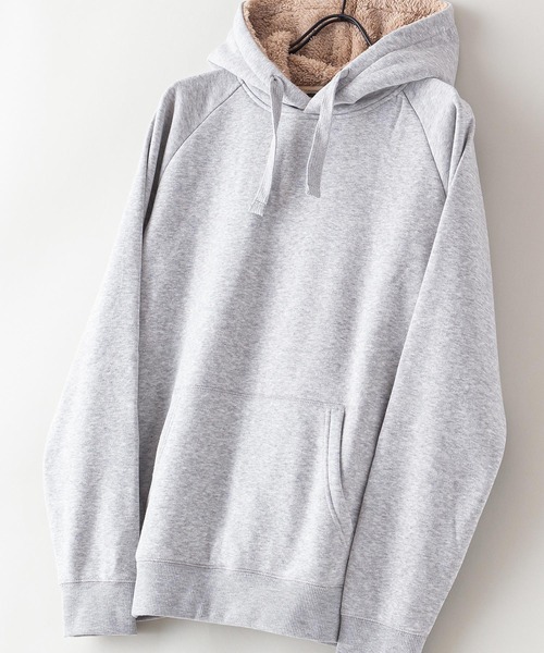 JEANS MATE(ジーンズメイト)の「身頃ボア プルオーバーパーカー(パーカー・メンズ・杢グレー/アイボリー/ブラック・X-LARGE/LARGE/MEDIUM)」の5枚目の写真