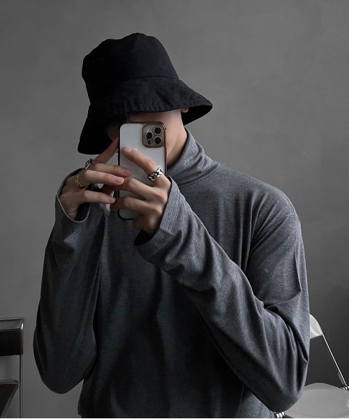 ASCLO（エジュクロ）の「ASCLO ウォーマータートルネックTシャツ（Tシャツ/カットソー・メンズ・ブラック/グレー/アイボリー・FREE）」の5枚目の写真