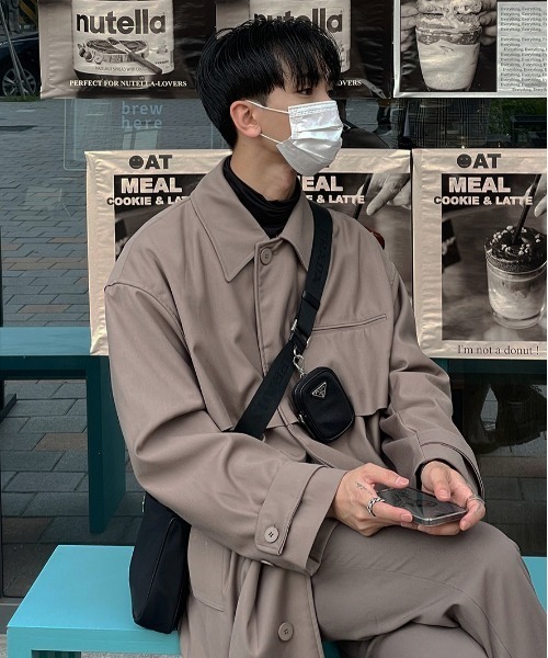 ASCLO（エジュクロ）の「ASCLO ウォーマータートルネックTシャツ（Tシャツ/カットソー・メンズ・ブラック/グレー/アイボリー・FREE）」の21枚目の写真