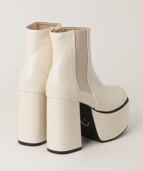LOVEHUNTER（ラブハンター）の「LOVEHUNTER / 軽量厚底　スクエアトゥチェルシーヒールブーツ(1571)（ブーツ・レディース・ブラック/アイボリー/ブラック系その他/シルバー・S/M/L/LL/SS/3L）」の12枚目の写真