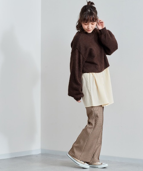 cepo（セポ）の「チェックフロントポケットフレアー（その他パンツ・レディース・オレンジ/ベージュ系・S/M）」の11枚目の写真