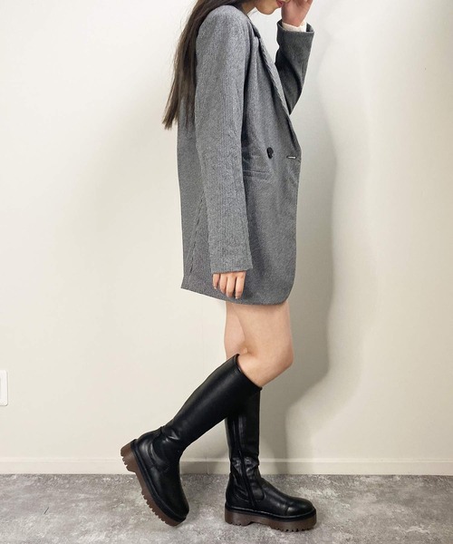 shopnikoniko(ショップニコニコ)の「千鳥柄ジャケット(テーラードジャケット・レディース・ベージュ/ブラウン/ブラック・フリー)」の19枚目の写真
