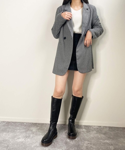 shopnikoniko(ショップニコニコ)の「千鳥柄ジャケット(テーラードジャケット・レディース・ベージュ/ブラウン/ブラック・フリー)」の16枚目の写真