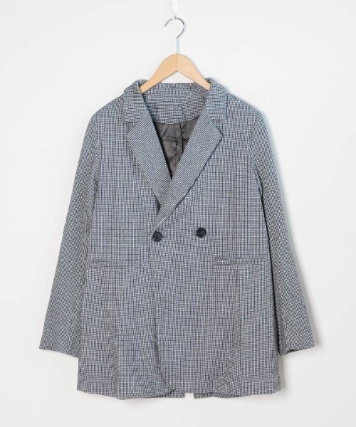 shopnikoniko(ショップニコニコ)の「千鳥柄ジャケット(テーラードジャケット・レディース・ベージュ/ブラウン/ブラック・フリー)」の7枚目の写真