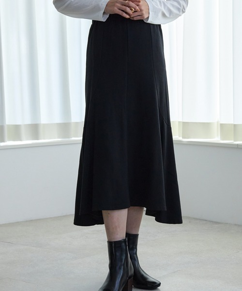 ECRIRE（エクリール）の「ｶｯﾄｿｰﾌﾚｱｽｶｰﾄ（スカート・レディース・ブラック/グレー・M）」の5枚目の写真