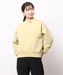 Lugnoncure | スウェード裏毛ハーフジップトップス(Tシャツ/カットソー)