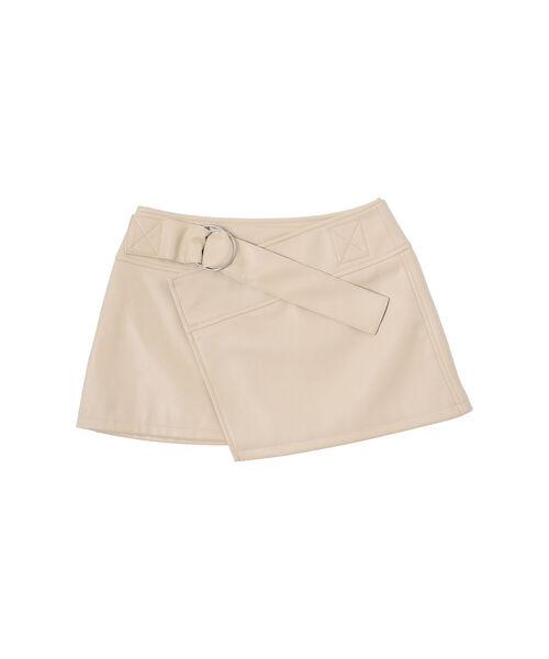 Ray BEAMS（レイビームス）の「Ray BEAMS / フェイクレザー ラップ ベルト（ベルト・レディース・ブラック/ベージュ・ONE SIZE）」の2枚目の写真