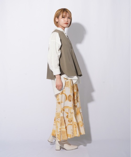 【美品】LUCA スカート ボタニカル柄 ルカ LUCA/LADY LUCK LUCA（ルカ/レディラックルカ）の「LC/LLL