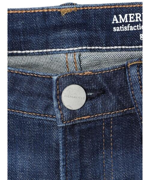 AMERICAN HOLIC（アメリカンホリック）の「【WEB限定 小柄女性向け】テーパードデニム（デニムパンツ・レディース・ブラック/ライトインディゴブルー/ワンウォッシュ/インディゴブルー・S/XS/M）」の15枚目の写真