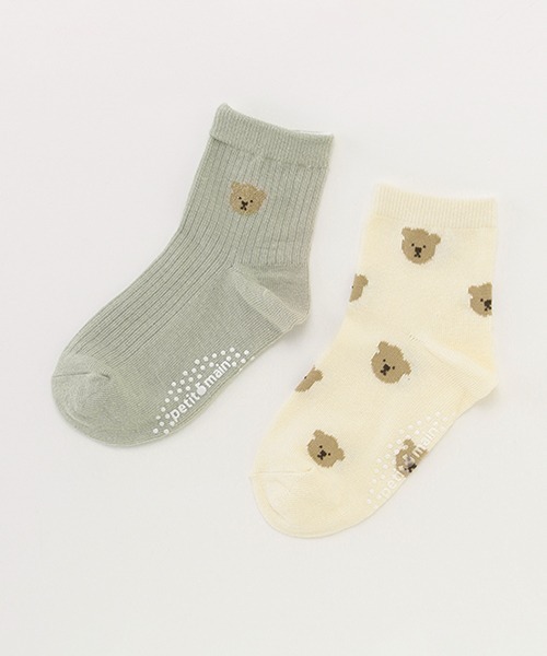 petit main（プティマイン）の「アソート2Pアンクルソックス（ソックス/靴下・キッズ・ライトピンク/マスタード/ライトグリーン/ベージュ・SS/S/L/M）」の3枚目の写真