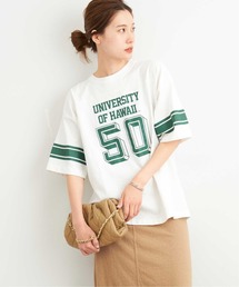 【COUTURE D`ADAM/クチュールドアダム】HAWAII UNIV FOOTBALL Tシャツ◆