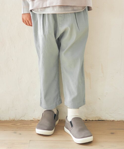 apres les cours（アプレレクール）の「ゆったりテーパードパンツ/7days Style pants_ストレッチ 9分丈（その他パンツ・キッズ・ブラウン/グレー/チェック/パープル/ベージュ/アイボリー/ミント/クリーム・100/120/130/90/110/80/140）」の6枚目の写真