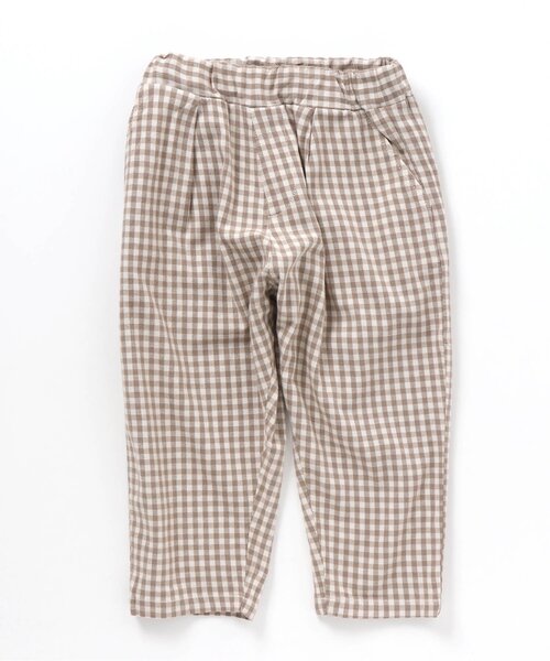 apres les cours（アプレレクール）の「ゆったりテーパードパンツ/7days Style pants_ストレッチ 9分丈（その他パンツ・キッズ・ブラウン/グレー/チェック/パープル/ベージュ/アイボリー/ミント/クリーム・100/120/130/90/110/80/140）」の14枚目の写真