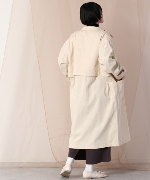 cepo（セポ）の「マルチレイヤーハイネックコート　２ＷＡＹ（その他アウター・レディース・オフホワイト/イエロー/オレンジ・M）」の8枚目の写真