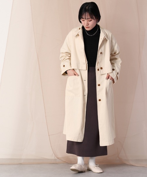 cepo（セポ）の「マルチレイヤーハイネックコート　２ＷＡＹ（その他アウター・レディース・オフホワイト/イエロー/オレンジ・M）」の4枚目の写真