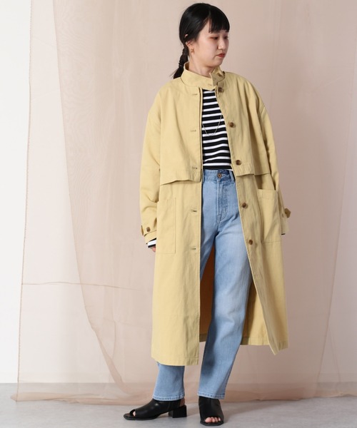 cepo（セポ）の「マルチレイヤーハイネックコート　２ＷＡＹ（その他アウター・レディース・オフホワイト/イエロー/オレンジ・M）」の19枚目の写真