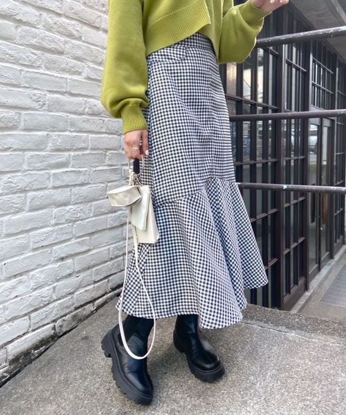 OLIVE des OLIVE（オリーブデオリーブ）の「美シルエットマーメイドスカート（スカート・レディース・ブラック/アイボリー/ワンウォッシュ/スミクロ・FREE）」の3枚目の写真