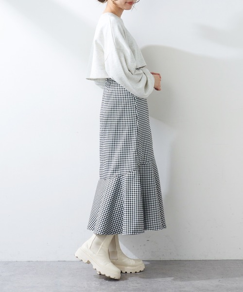 OLIVE des OLIVE（オリーブデオリーブ）の「美シルエットマーメイドスカート（スカート・レディース・ブラック/アイボリー/ワンウォッシュ/スミクロ・FREE）」の10枚目の写真