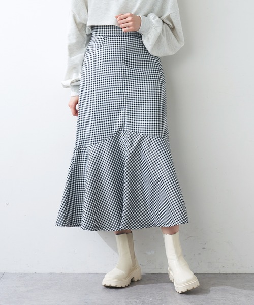 OLIVE des OLIVE（オリーブデオリーブ）の「美シルエットマーメイドスカート（スカート・レディース・ブラック/アイボリー/ワンウォッシュ/スミクロ・FREE）」の12枚目の写真