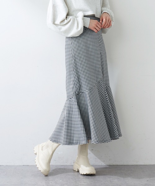 OLIVE des OLIVE（オリーブデオリーブ）の「美シルエットマーメイドスカート（スカート・レディース・ブラック/アイボリー/ワンウォッシュ/スミクロ・FREE）」の13枚目の写真