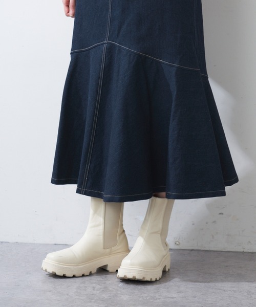 OLIVE des OLIVE（オリーブデオリーブ）の「美シルエットマーメイドスカート（スカート・レディース・ブラック/アイボリー/ワンウォッシュ/スミクロ・FREE）」の21枚目の写真