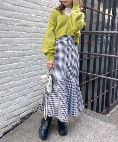 OLIVE des OLIVE（オリーブデオリーブ）の「美シルエットマーメイドスカート（スカート・レディース・ブラック/アイボリー/ワンウォッシュ/スミクロ・FREE）」の5枚目の写真