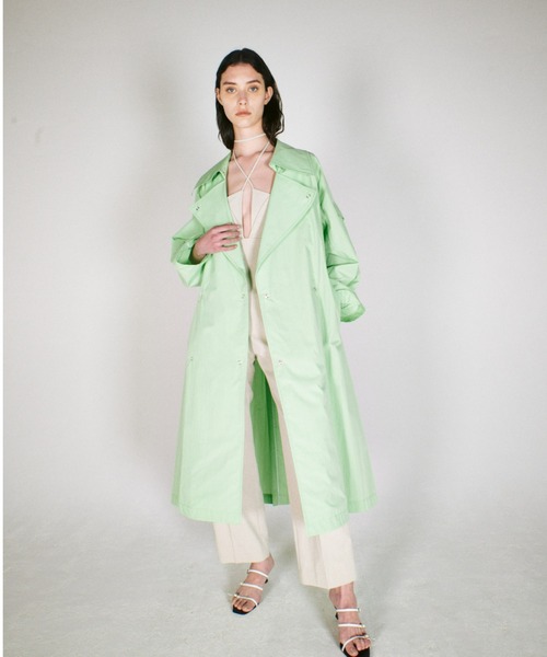 LE CIEL BLEU(ルシェルブルー)の「ユーティリテートレンチコート / Utility Trench Coat(トレンチコート・レディース・ホワイト/ライトグリーン・36)」の17枚目の写真