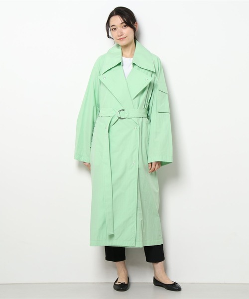 LE CIEL BLEU(ルシェルブルー)の「ユーティリテートレンチコート / Utility Trench Coat(トレンチコート・レディース・ホワイト/ライトグリーン・36)」の17枚目の写真