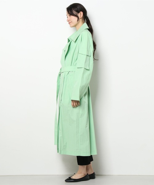 LE CIEL BLEU(ルシェルブルー)の「ユーティリテートレンチコート / Utility Trench Coat(トレンチコート・レディース・ホワイト/ライトグリーン・36)」の18枚目の写真