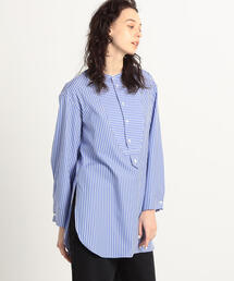 TOMORROWLAND  | コットンブロード バンドカラーチュニックシャツ(シャツ/ブラウス)