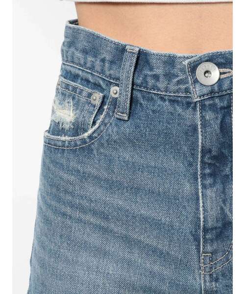 GYDA（ジェイダ）の「ハイウエストバックスリットワイドデニムパンツ（デニムパンツ・レディース・ライトブルー/ブルー・SMALL/MEDIUM）」の16枚目の写真