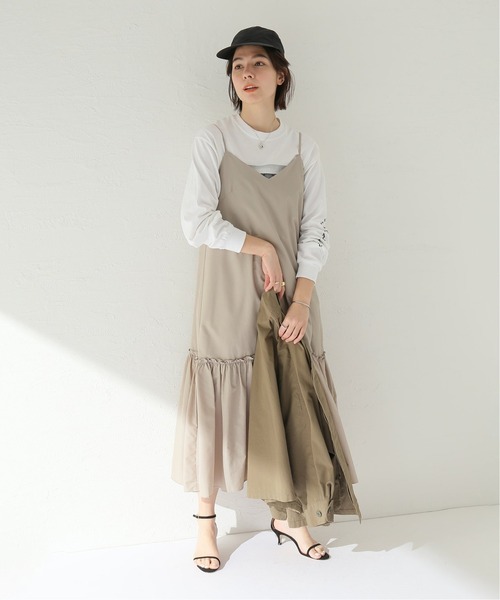 spick and span ナイロンタスランティアードキャミワンピース Spick & Span（スピックアンドスパン）の「ナイロンタスラン
