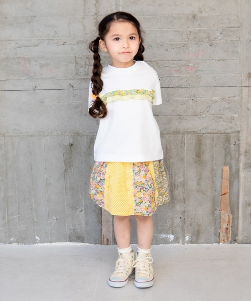 RAGMART（ラグマート）の「パッチワークスカパン（スカート・キッズ・ブルー/ピンク/イエロー・100cm）」の10枚目の写真