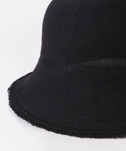 SENSE OF PLACE by URBAN RESEARCH(センスオブプレイスバイアーバンリサーチ)の「編みフリンジチューリップハット(ハット・レディース・ブラック/ベージュ・ONE)」の5枚目の写真