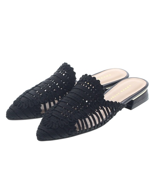 JELLY BEANS（ジェリービーンズ）の「スカラップメッシュミュール(204-52763)JELLY BEANS(ジェリービーンズ)（サンダル・レディース・ブラック/アイボリー/ラベンダー・S/M/L）」の4枚目の写真